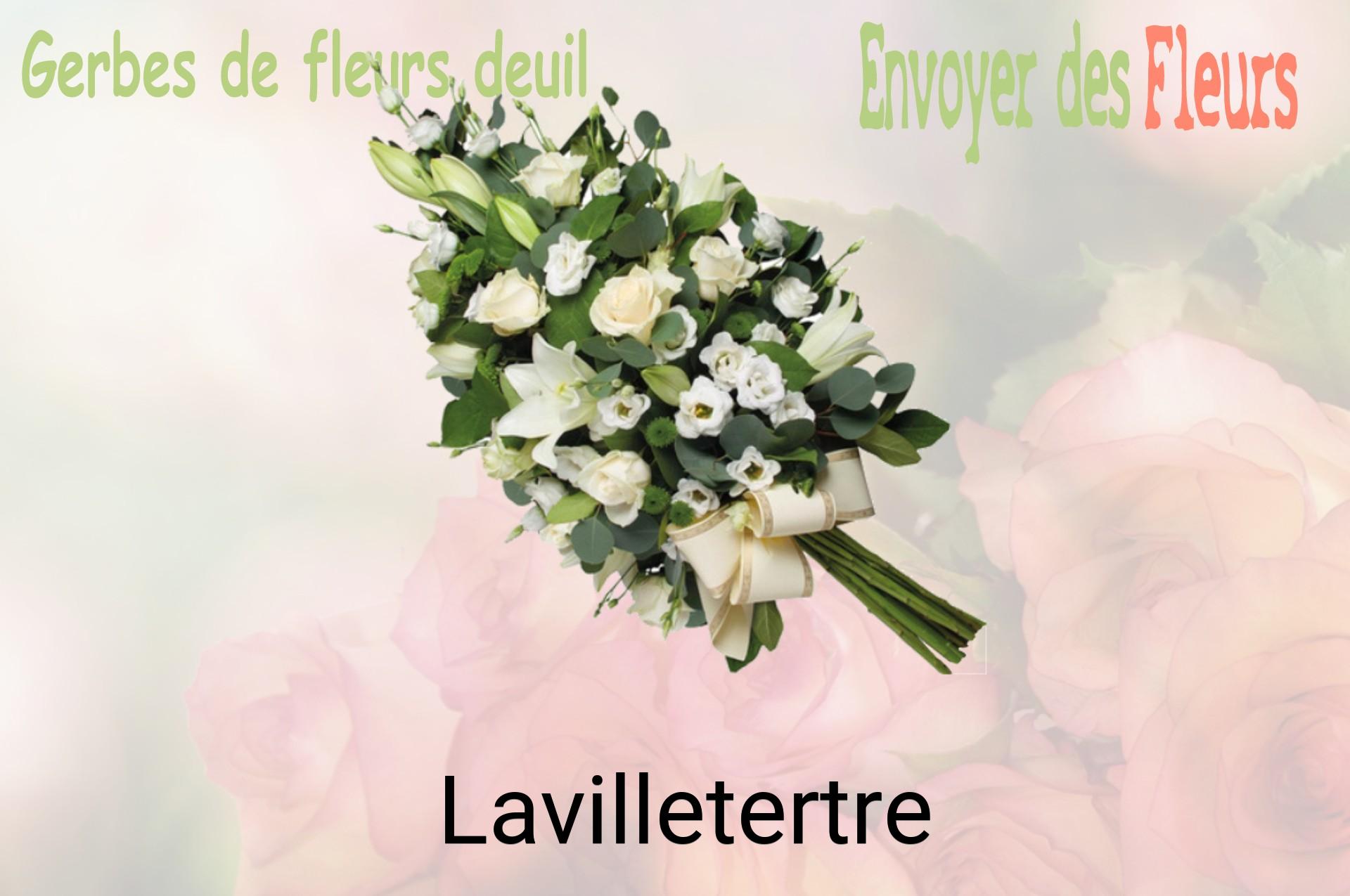 Gerbe de fleurs de deuil livrée à Lavilletertre